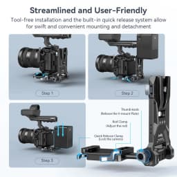 SmallRig V-Mount Battery Plate, V Lock Battery Mounting Plate with 1/4"-20 & 3/8"-16 Threaded Holes for DSLR Camera, Tripod 4505