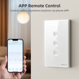 AVATTO Smart Zigbee Touch Groove Light Switch 220V Waterproof Smart Life APP Remote Control Works With Tuya Alexa Google Home
