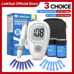 LinkSun G-425-3 Blood Glucose Meter 10/50/100pcs Test Strips Medical Diabetes Blood Sugar Test Monitor Complete Kit Glucosemeter
