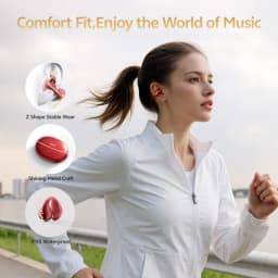 QCY Crossky C30S Open Ear Wireless Earphones Hi-Res with LDAC Ear Clip Earbuds Bluetooth 6.0 Clip On OWS Sports Headphones 40Hrs