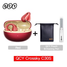 QCY Crossky C30S Open Ear Wireless Earphones Hi-Res with LDAC Ear Clip Earbuds Bluetooth 6.0 Clip On OWS Sports Headphones 40Hrs
