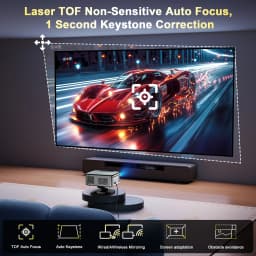 2026 HORLAT 45000 Lumens 4K Ultra HD Projector TOF Focus Android 14 WiFi 6 1080P Full HD Daylight Home Theater Movie Projector