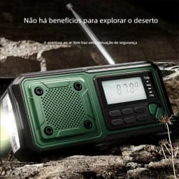 Multifunction Emergency Crank Power Station Radio - FM/AM/SW Portable with Power Bank Camping Torch Reading Lamp - Disaster Prep