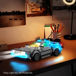 Kyglaring LED Light Kit Suitable for Lego Time Machine from Back 77256 Building Blocks Decorative Lamp Not Include Lego Building