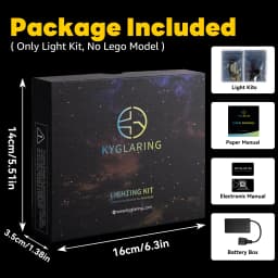 Kyglaring LED Light Kit Suitable for Lego Time Machine from Back 77256 Building Blocks Decorative Lamp Not Include Lego Building