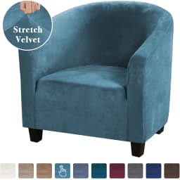 High Stretch Sofa Cover Velvet Tub Chair Cover Skid Resistance Furniture Protector Stretch Fabric Super Soft Couch Slipcover