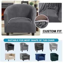 High Stretch Sofa Cover Velvet Tub Chair Cover Skid Resistance Furniture Protector Stretch Fabric Super Soft Couch Slipcover