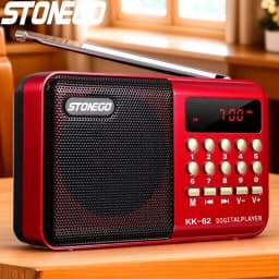 Portable Mini Radio Rechargeable Handheld FM USB TF MP3 Player Wireless Speakers Compact Audio Device