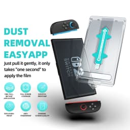Auto-Alignment Screen Protector for Nintendo Switch 2 OLED Accessories, HD Clear Tempered Glass for Switch2, Bubble Free