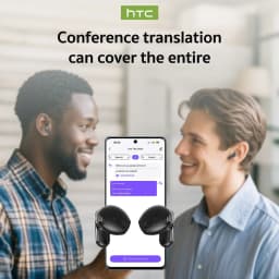 [Ultra HD Screen] HTC NE20 Earphones Bluetooth V6 TWS Sports Wireless Headphones AI Translator Earbud In-Ear Noise Reduction Mic