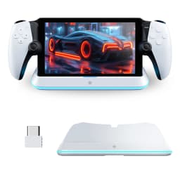HONCAM Magnetic Connect Station for PlayStation Portal 7 RGB Light Modes Console Charger Stand W Tri-Protection Safety Charging