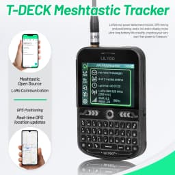 LILYGO T-Deck Plus Lora Mesh Radio with ESP32-S3 GPS LoRaWAN for Meshtastic Pocket Tracker Node with External Antenna