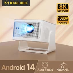 Magcubic Auto Focus Android14 900ANSI 4K Projector 8K Native 1080P HY350Max With Wifi6 BT5.4 16G Allwinner H726 Portable Outdoor