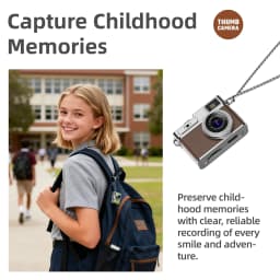 1080P HD Retro Thumb Camera Wearable Portable Mini Keychain Camera for Outdoor Travel Photography VLOG