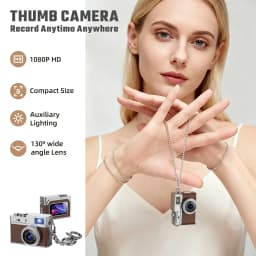 1080P HD Retro Thumb Camera Wearable Portable Mini Keychain Camera for Outdoor Travel Photography VLOG