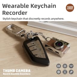 1080P HD Retro Thumb Camera Wearable Portable Mini Keychain Camera for Outdoor Travel Photography VLOG