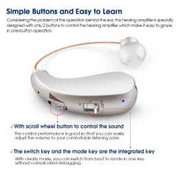 Hearing Aids Rechargeable Digital Hearing Amplifier for Seniors and Adults, Ergonomics Design Aid Hearing with Perfected