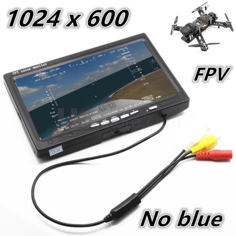 FPVKING NO blue 7" LCD Color 1024*600 FPV Monitor Video Screen 7 inch Rc car Multicopter DJI Phantom ZMR250 QAV250 racing drone