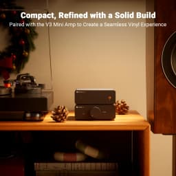 Fosi Audio BOX X5 HIFI Phono Preamp, Mini Preamplifier Home Audio for MM/MC Cartridge Turntable RIAA Preamplifier Compact with V