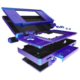 eXtremeRate Replacement Full Housing Shell for Nintendo DS Lite, Case Cover with Buttons, Screen Lens for NDSL - Single Series