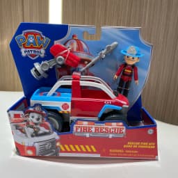 Original Paw Patrol Boomer Roxi Rescue Wheels BIG WHEELED TOY TRUCK with Collectible Action Figure Kids Toys for Boys & Girls