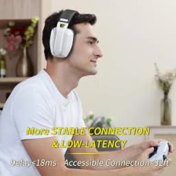 BINNUNE BW06 2.4GHz Wireless Gaming Headset with Mic for PS5 PS4 PC Mac Playstation Bluetooth Gaming Headphone with Microphone
