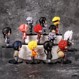 12Pcs/Set Naruto Q Verison Figure Toys Cute Anime Mini Sasuke Kakashi Itachi Gaara Jiraiya Kawaii PVC Action Figurine Model Doll