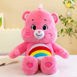 30CM Carebears Kawaii Rainbow Bear Plush Toy Lovely Anime Colorful Bear Stuffed Doll Room Decor Lovely Bear Birthday Gift