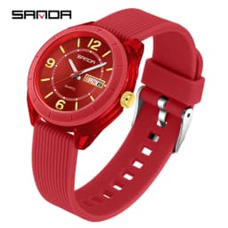 SANDA Quartz Watch for Women Waterproof Auto Date Week Elegant Luxury Ladies Wristwatch Waterproof Analog Women's Watches