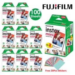Fujifilm Instax Mini Film White 10 20 40 60 80 100 Sheets For FUJI Instant Photo Camera Mini 12/11 9 8 7 70 90 Film Camera