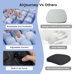 1pc 3D Ergonomic Chair Cushion For Long Sitting, Office Chair Car Seat Cushion, Adjustable Inflatable Cushion