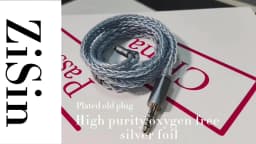 ZiSin326iem Cable Rhodium Plated 4.4mm MMCX/0.78 2pin Suitable for AFUL Performer 5+2/Performer DUNU X KOTO ITO In Ear Earphones