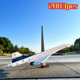 2083PCS Concorde Passenger Aircraft Building Block Creative Decoration Technical Model MOC Assembly Bricks Toys Kids Gifts