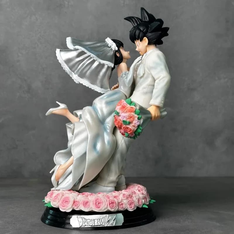 Dragon Ball Z Son Goku & Chichi Wedding Version 31cm Pvc Action Figure Collectible Model Toy Couple Statue Ornament Wedding Gift