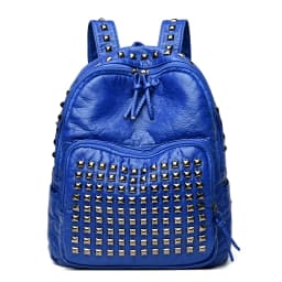 2025 New Super Cool Rivets Soft PU Fashion Backpacks Solid Zipper Large Capacity High Quality Designer Style Backpacks for Women