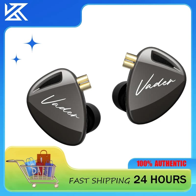 KZ Vader 3 Dynamic Driver IEM In-Ear Monitor Triple 8mm DD Crossover 4-Level Tuning Switch 0.75mm 2-Pin Cable 3.5mm HiFi