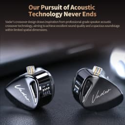 KZ Vader 3 Dynamic Driver IEM In-Ear Monitor Triple 8mm DD Crossover 4-Level Tuning Switch 0.75mm 2-Pin Cable 3.5mm HiFi