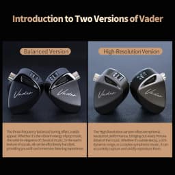 KZ Vader 3 Dynamic Driver IEM In-Ear Monitor Triple 8mm DD Crossover 4-Level Tuning Switch 0.75mm 2-Pin Cable 3.5mm HiFi
