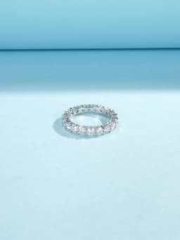 MODIAN Dazzling D Color Moissanite Eternity Band Rings 925 Sterling Silver Luxury Stackable Fashion Ring For Women Fine Jewelry