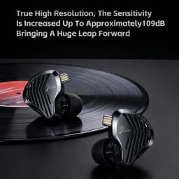 GK KUNTEN Dynamic Drive Heavy Bass Earbuds HIFI Sports Metal Headphones Detachable 2PIN Compatible with KZ Zenith EDX PRO