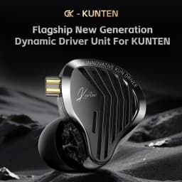 GK KUNTEN Dynamic Drive Heavy Bass Earbuds HIFI Sports Metal Headphones Detachable 2PIN Compatible with KZ Zenith EDX PRO