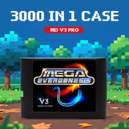 3000 in 1 Mega Genesis V3 Pro With 4GB TF Card EDMD Game Card For SEGA Genesis Mega Drive Master System Game Console