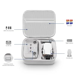 XFJI Storage Bag Protective Carrying Case PU Leather Handbag for DJI Mini 4K/Mini 2SE/Mini 2 Drone Controller Accessories