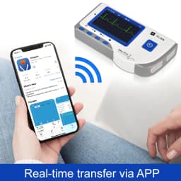 Portable Bluetooth ECG Monitor PC-80B ECG Monitor, Visible Electrocardiogram, USB Rechargeable Heart Rate Detector