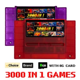 SNES 3000 in 1 Game Card With 8GB TF Card SFC V12 Game Cartridge For SFC Super Famicom US Game Console Game Accessories