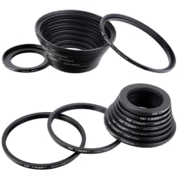 K&F CONCEPT 18 in 1 Filter Adapter Ring Set Camera Lens Step Up/Down Adapter Ring for Canon Nikon Sony DSLR Lens 37-82mm 82-37mm