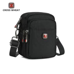 Swiss Multi-function Shoulder Bag Casual Messenger Bags Waterproof Man Purse Oxford Zipper Crossbody Can Be Equipped With Belt