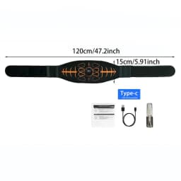 Muscle Toner Smart Abdominal Toning Belt EMS Muscle Stimulator Ab Trainer USB Charge Body Massager Weight Loss Fitness Equipment