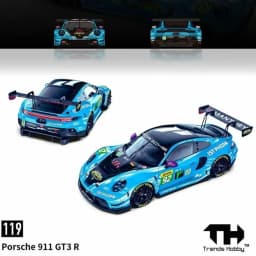 In Stock Trends Hobby TH 1:64 Porsche 911 GT3 R -2025 LeMans 24H LMGT3 #90 Alloy Die Cast Car Model Collection Gift