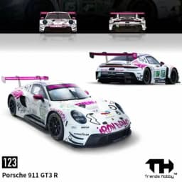 In Stock Trends Hobby TH 1:64 Porsche 911 GT3 R -2025 LeMans 24H LMGT3 #90 Alloy Die Cast Car Model Collection Gift